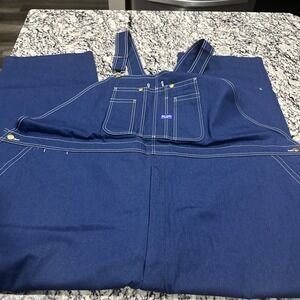 BIG SMITH Overalls Mens 64x30 Blue Denim Cotton Farm Work‎ New